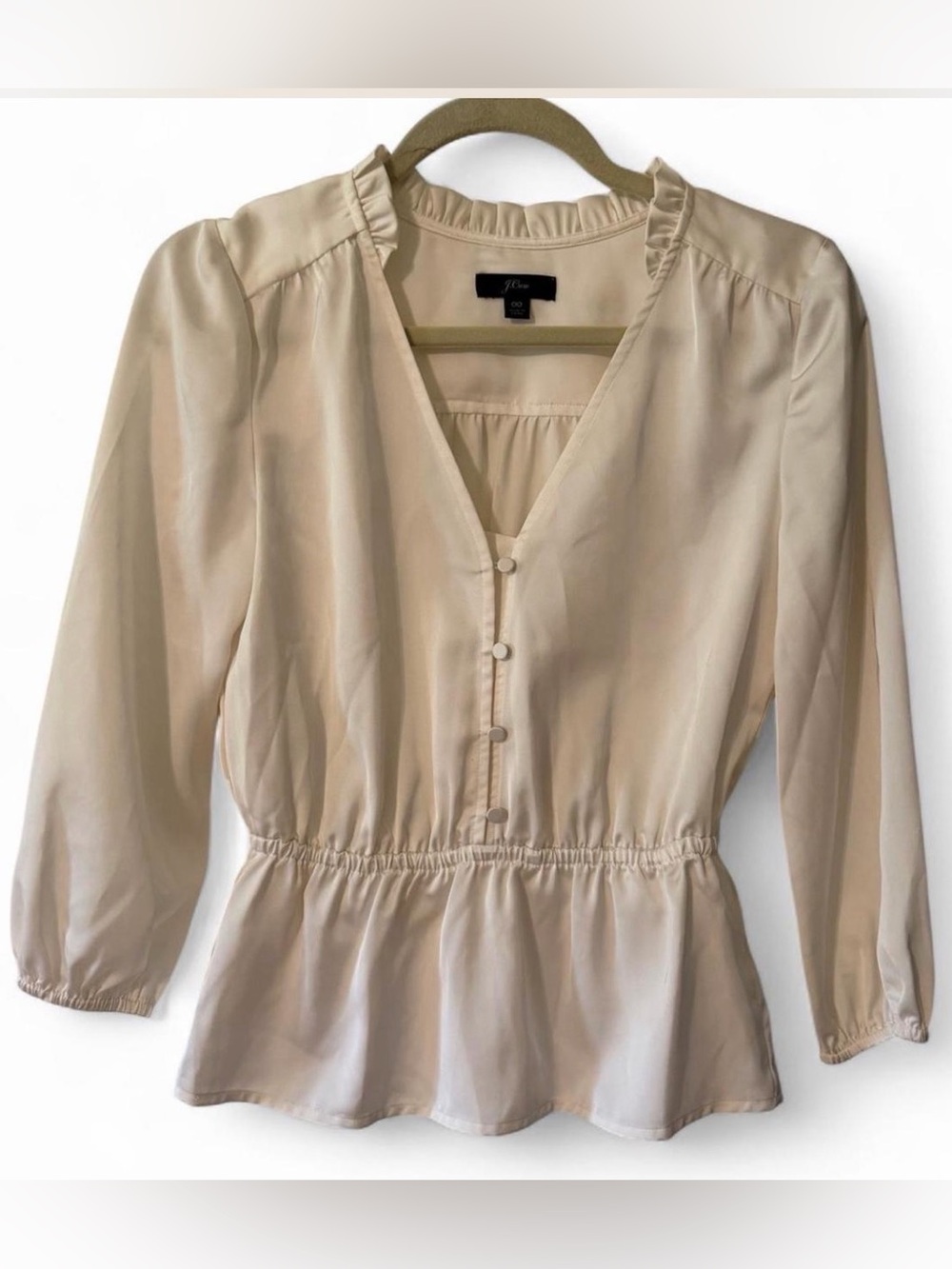 J. Crew Women’s Satin Peplum Top